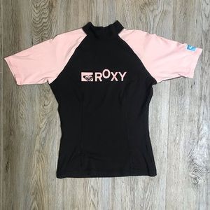 Roxy Pink and Black Rash Guard💖